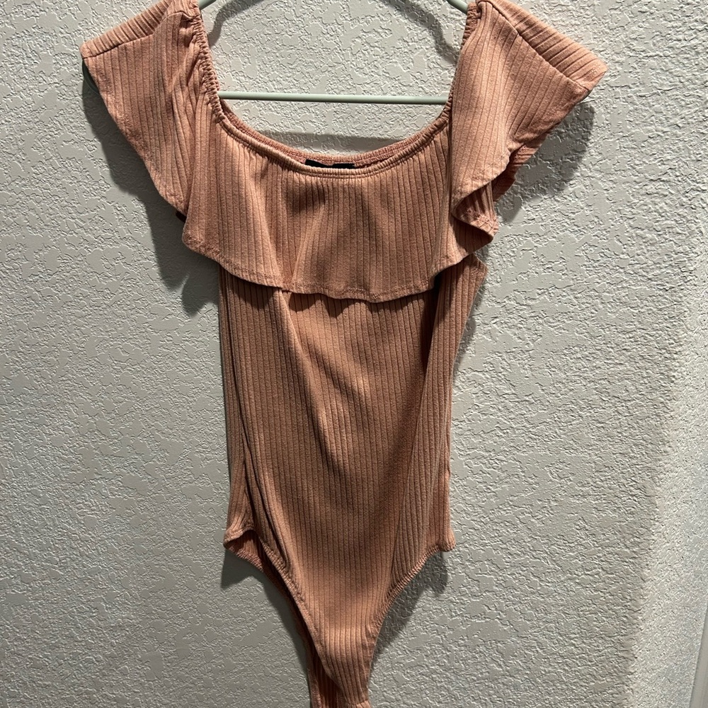 Kendall & Kylie Off-Shoulder Ruffle Bodysuit